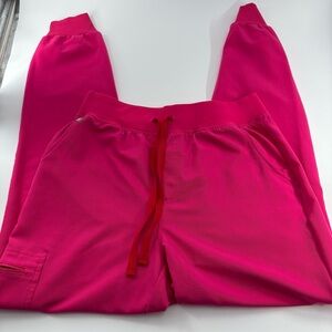 Figs Women's Pink Zamora Jogger Pants Limited Edition Scrubs Medium Tall